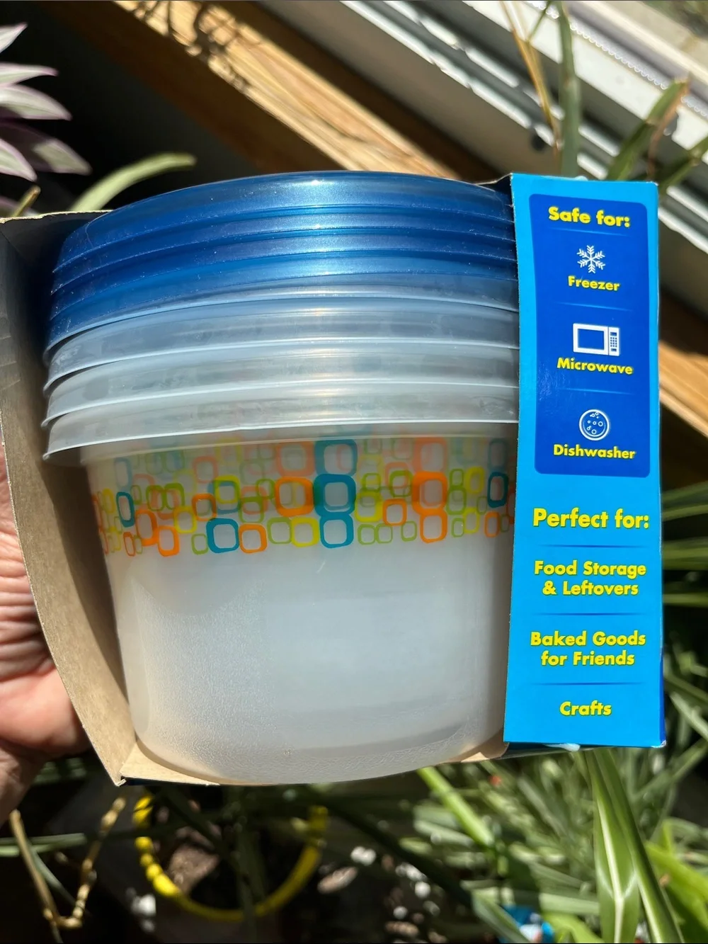 4 Ziploc Designer Edition Medium 4oz Round Storage Bowls/Smart Snap Lids 2010